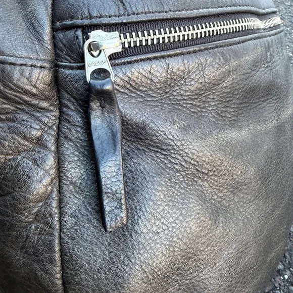 BAGGU Leather Zip-Front Backpack - Picture 9 of 14